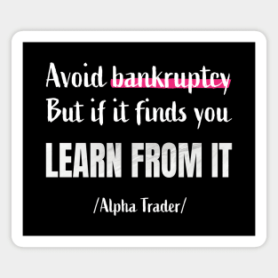 Risk Management Wisdom Quote: Smart Investor Saying Magnet